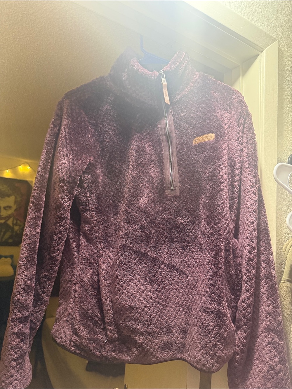 Women’s Plush Half-Zip Jacket - Deep Plum